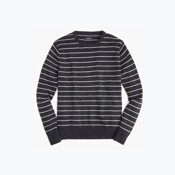 J. Crew Other - J.Crew Cotton-Wool Striped Crewneck Sweater